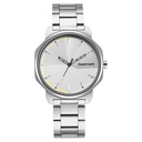 Fastrack Stunners Quartz Analog Silver Dial Metal Strap Watch for Guys