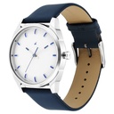 Fastrack After Dark White Dial Leather Strap Watch for Guys