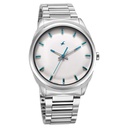 Fastrack Quartz Analog White Dial Silver Stainless Steel Strap Watch for Guys