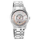 Fastrack Exuberant Quartz Analog with Day and Date Silver Dial Metal Strap Watch for Guys