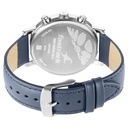 Fastrack Tick Tock Quartz Multifunction Blue Dial Leather Strap Watch for Guys