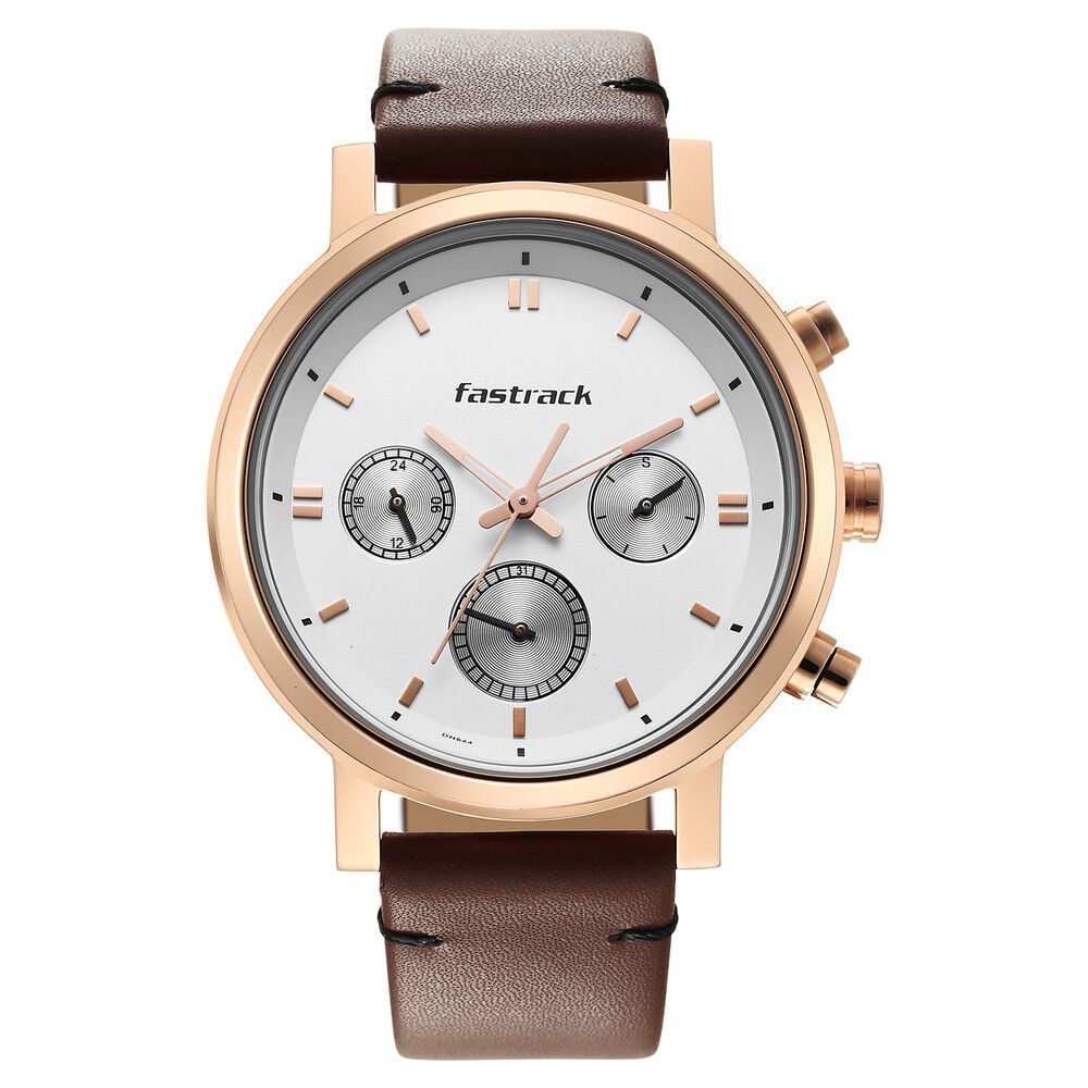 Fastrack Tick Tock White Dial Watch for Guys