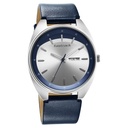 Fastrack Snob X Silver Dial Leather Strap Watch for Guys