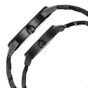 Fastrack Mixmatched Quartz Analog Black Dial With Black Metal Strap Watch For Couple