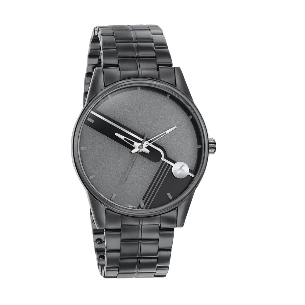 Fastrack Stunners Quartz Analog Grey Dial Stainless Steel Strap Watch for Guys