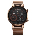 Fastrack Gambit Micromotor Black Dial Brown Metal Strap Analog Watch for Guys