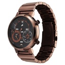 Fastrack Gambit Micromotor Black Dial Brown Metal Strap Analog Watch for Guys