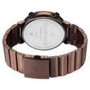Fastrack Gambit Micromotor Black Dial Brown Metal Strap Analog Watch for Guys