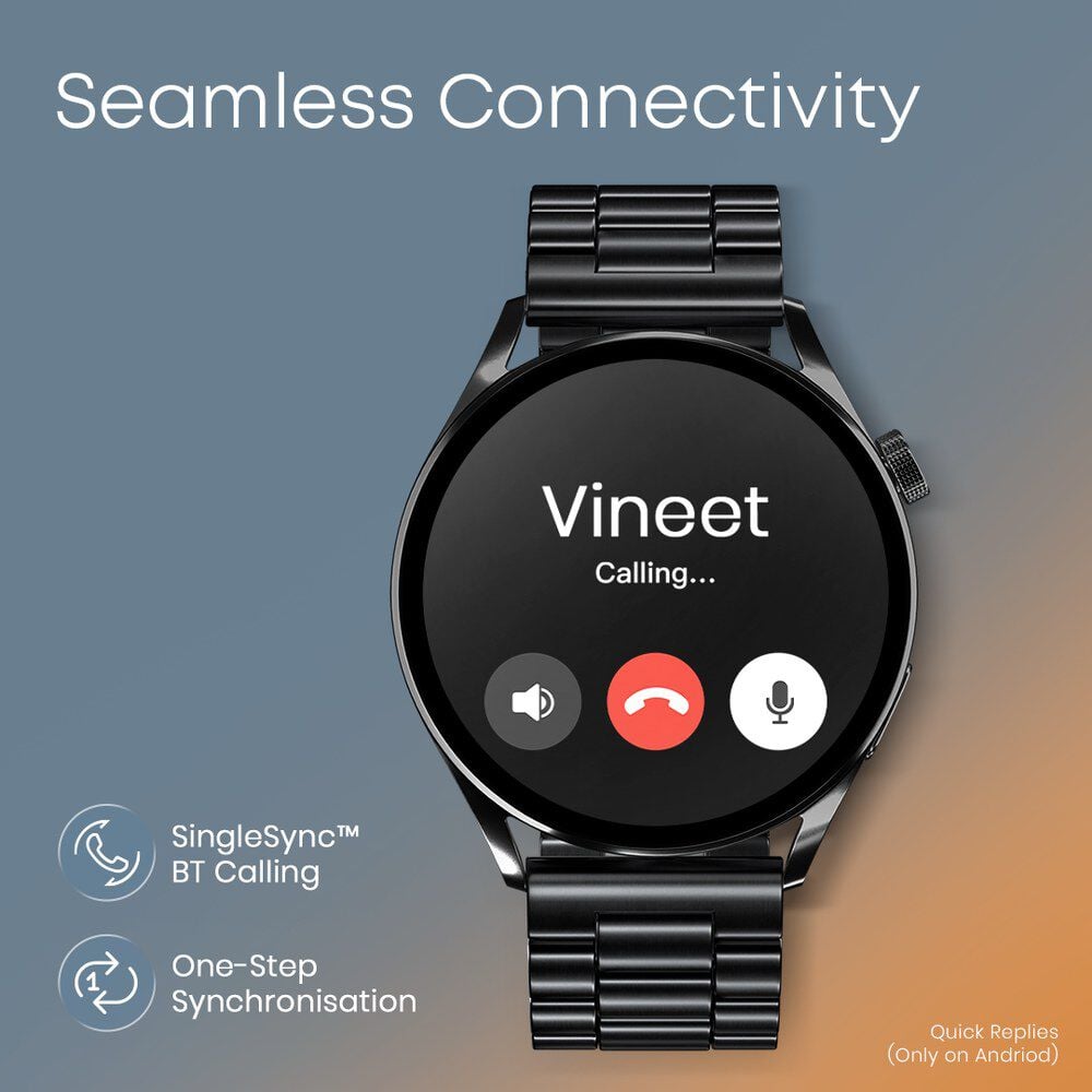 Fastrack Dezire FX1 with 3.5 CM UltraVU Display with Functional Crown,SingleSync BT Calling