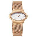 Fastrack Pulse Quartz Analog White Dial Stainless Steel Strap Watch for Girls