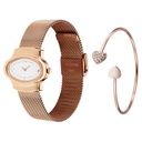 Fastrack Pulse Quartz Analog White Dial Stainless Steel Strap Watch for Girls