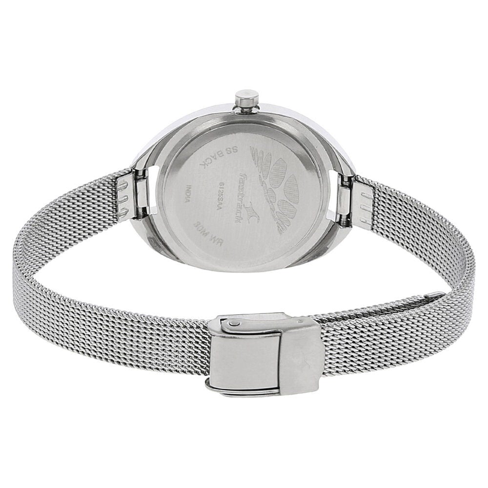 Fastrack Quartz Analog Blue Dial Metal Strap Watch for Girls