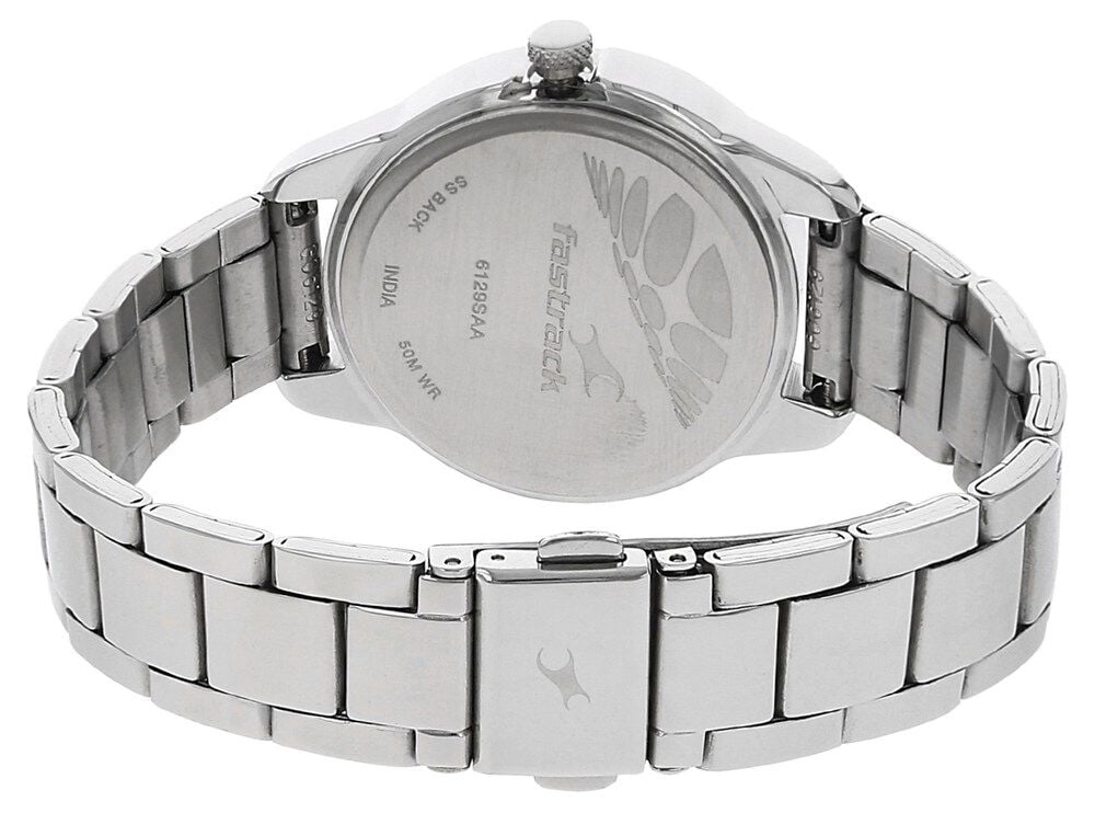 Fastrack Quartz Analog Green Dial Metal Strap Watch for Girls