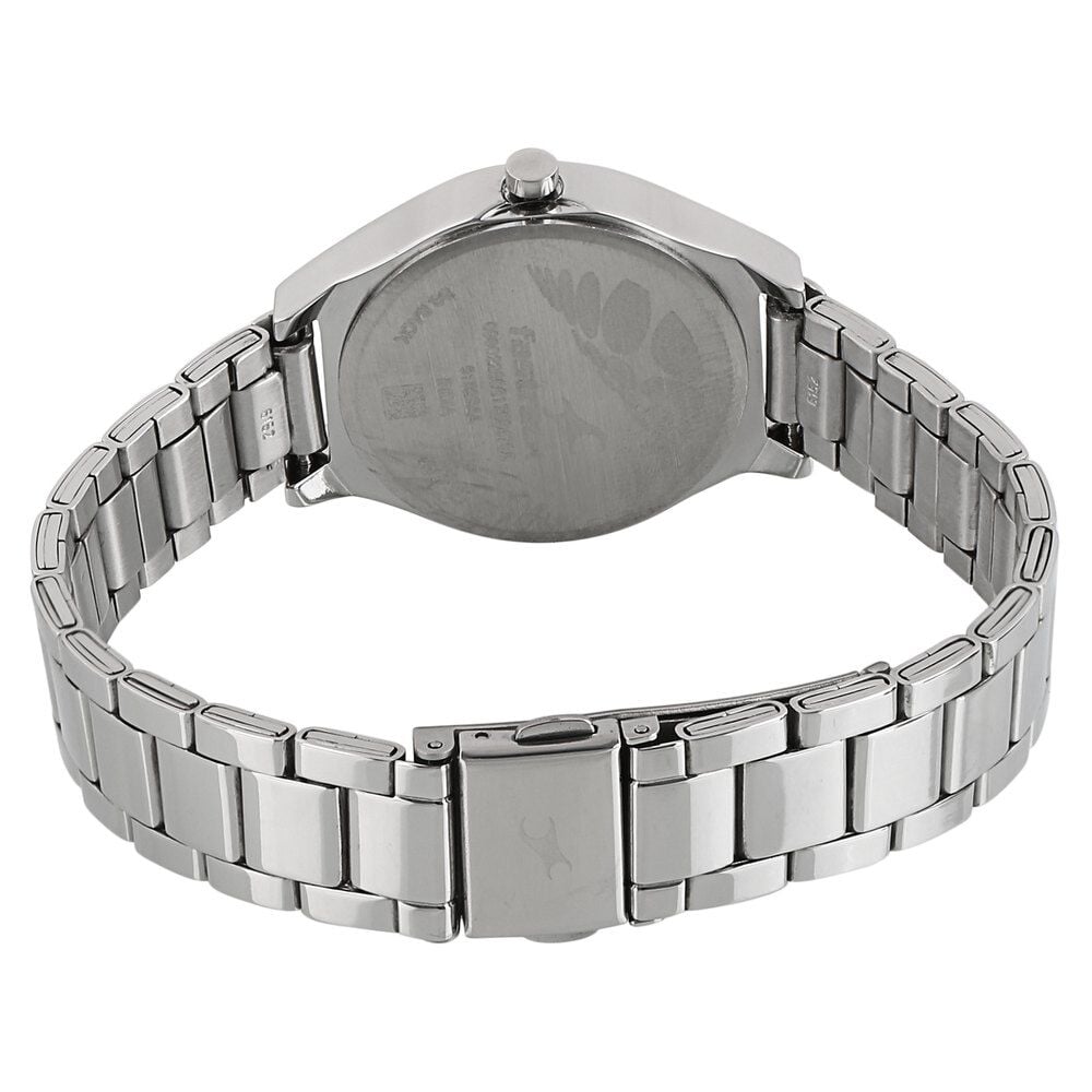 Fastrack Checkmate Quartz Analog Bicolour Dial Stainless Steel Strap Watch for Girls