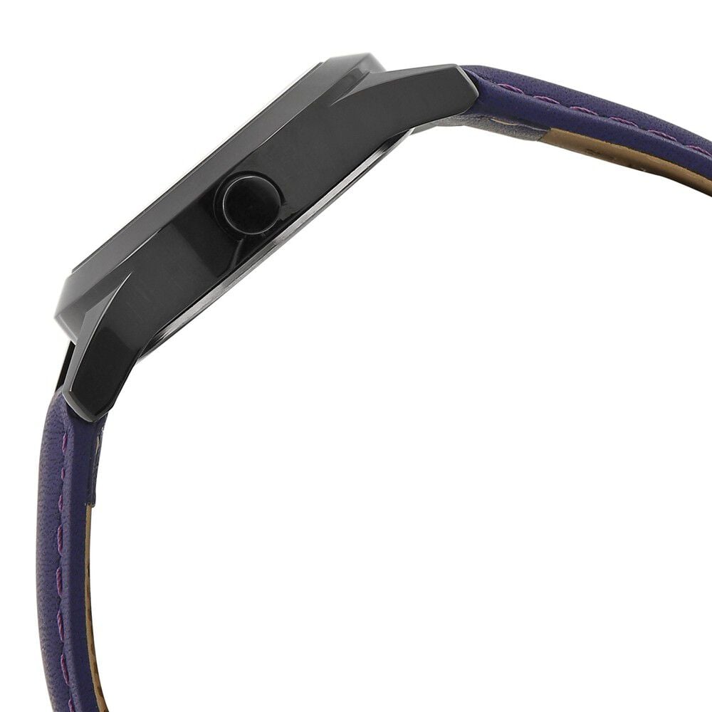 Fastrack All Nighters Quartz Analog Purple Dial Leather Strap Watch for Girls