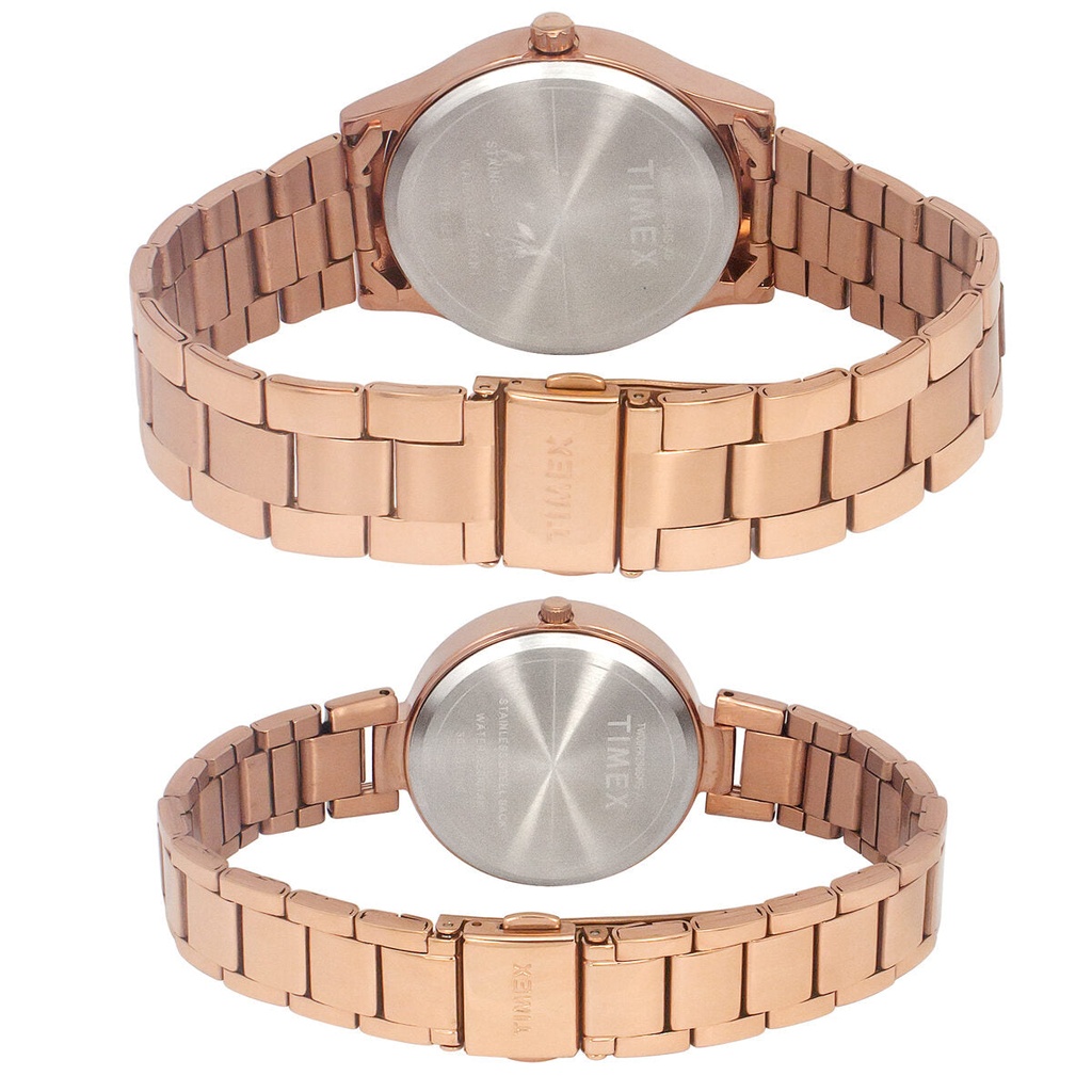 Timex Fashion Collection Premium Quality 3 Hands Pair's Analog Silver Dial Coloured Quartz Watch, Round Dial with 42 mm Case width - TW00PR294