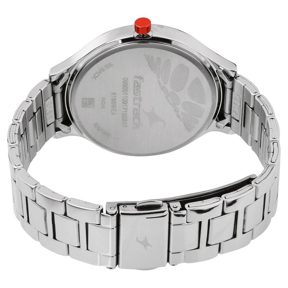 Fastrack Quartz Analog Grey Dial Metal Strap Watch for Girls