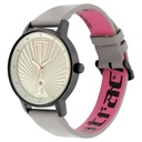 Fastrack Ruffles Quartz Analog with Date Grey Dial Leather Strap Watch for Girls