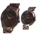 Timex Fashion Collection Premium Quality 3 Hands Pair's Analog Brown Dial Coloured Quartz Watch, Round Dial with 42 mm Case width - TW00PR295