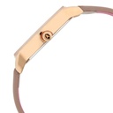 Fastrack Ruffles Quartz Analog with Date Pink Dial Leather Strap Watch for Girls