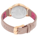Fastrack Ruffles Quartz Analog with Date Pink Dial Leather Strap Watch for Girls