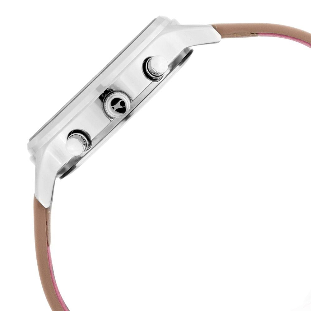 Fastrack Ruffles Quartz Multifunction Beige Dial Leather Strap Watch for Girls