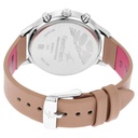 Fastrack Ruffles Quartz Multifunction Beige Dial Leather Strap Watch for Girls