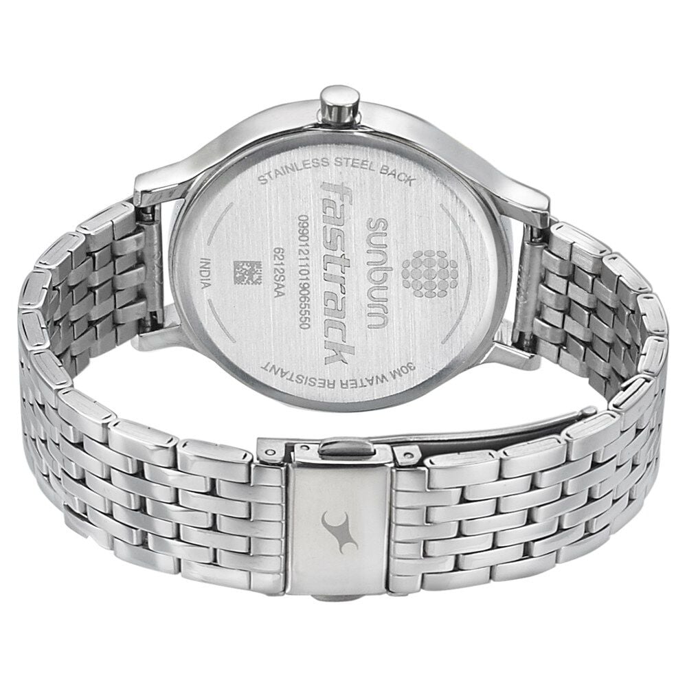 Fastrack Quartz Analog Bicolour Dial Stainless Steel Strap Watch for Girls