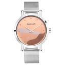 Fastrack Bare Basics Quartz Analog Rose Gold Dial Stainless Steel Strap Watch for Girls
