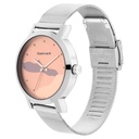 Fastrack Bare Basics Quartz Analog Rose Gold Dial Stainless Steel Strap Watch for Girls