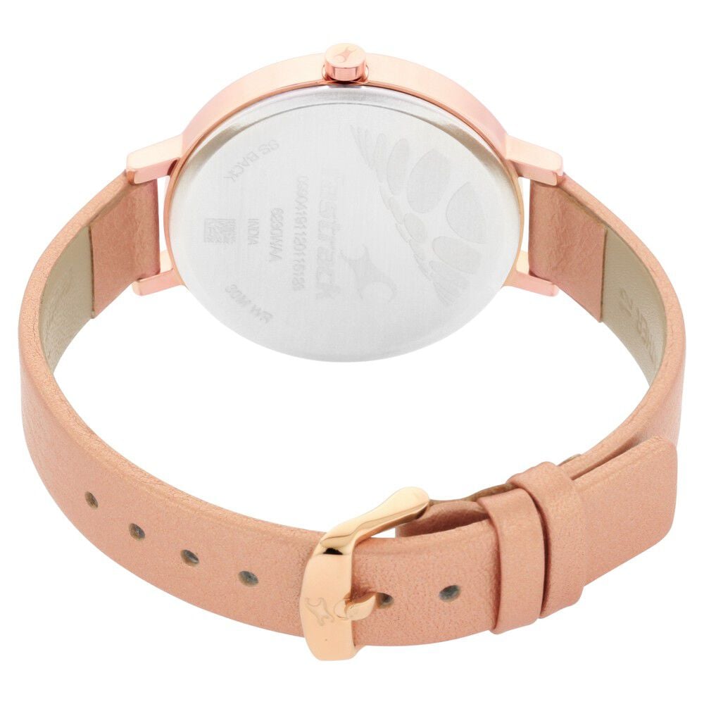 Fastrack Paint Me Quartz Analog Black Dial Leather Strap Watch for Girls