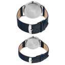 Timex Pairs Silver Round Analog Brass Dial Watch- TW00PR298