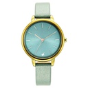 Fastrack Glitch Quartz Analog Blue Dial Leather Strap Watch for Girls