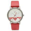 Fastrack Wonder Woman Quartz Analog Silver Dial Leather Strap Watch for Girls