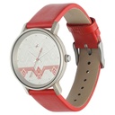 Fastrack Wonder Woman Quartz Analog Silver Dial Leather Strap Watch for Girls