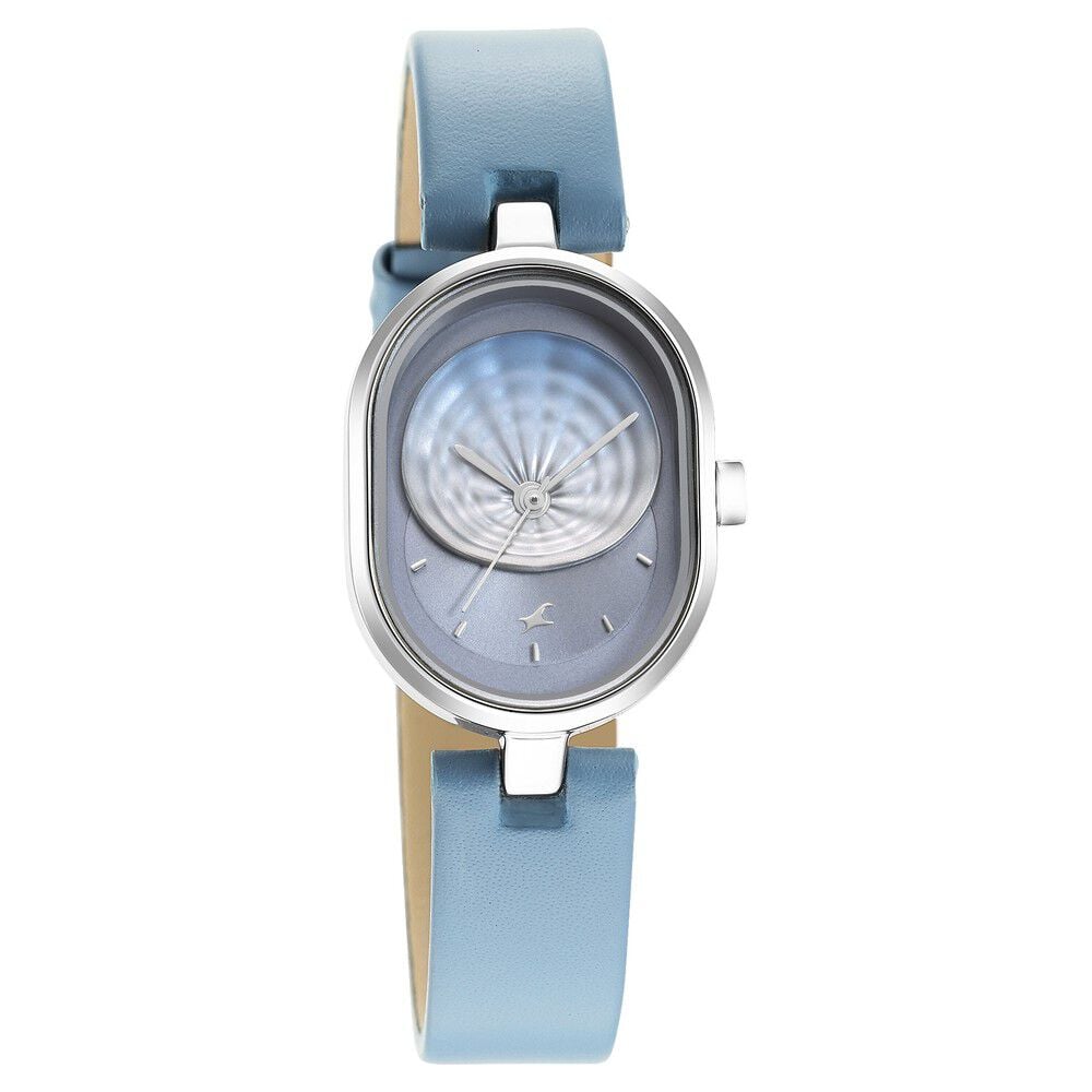 Fastrack Uptown Retreat Quartz Analog Blue Dial Leather Strap Watch for Girls