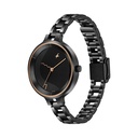 Fastrack Stunners Quartz Analog Black dial Stainless Steel Strap Watch for Girls