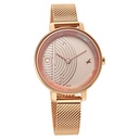 Fastrack Younique Quartz Analog Rose Gold Dial Stainless Steel Strap Watch for Girls