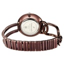Fastrack Opulence Quartz Analog Black Dial Brown Metal Strap Watch For Girls