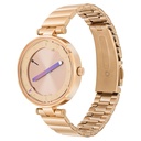 Fastrack MetaWe Quartz Analog Rose Gold Dial Stainless Steel Strap Watch For Girls