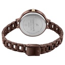 Fastrack MetaWe Quartz Analog Brown Dial Stainless Steel Strap Watch For Girls