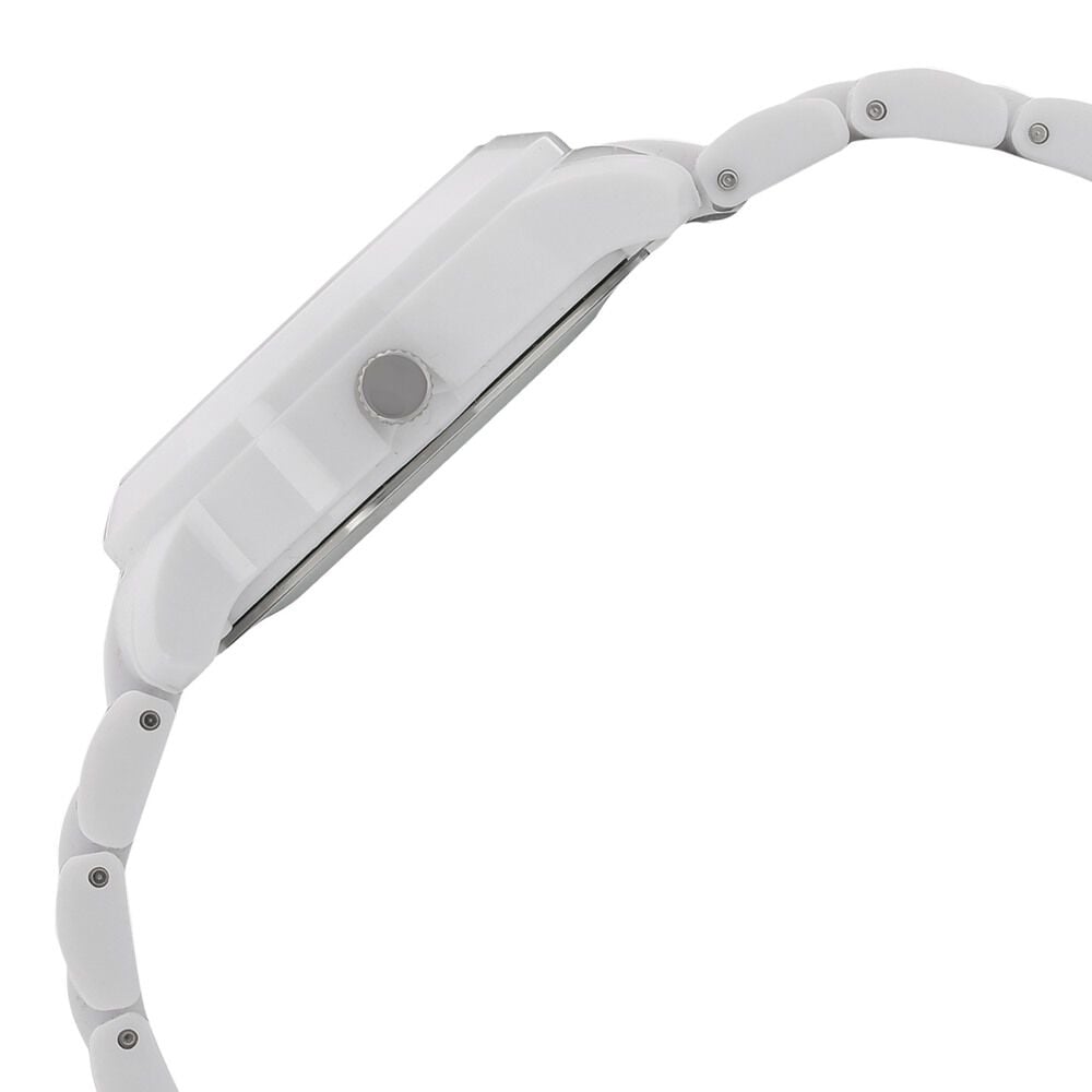 Fastrack Trendies Quartz Analog White Dial Plastic Strap Watch for Girls