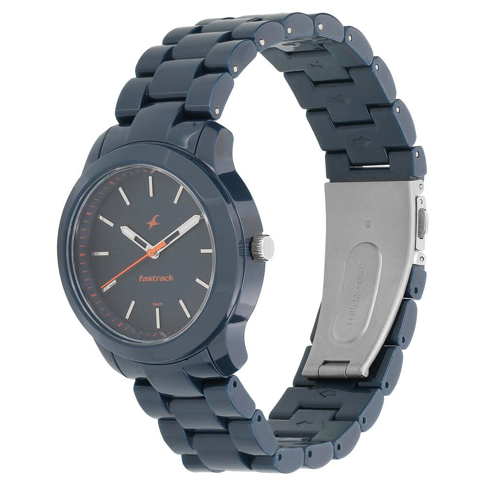 Fastrack Trendies Quartz Analog Blue Dial Plastic Strap Watch for Girls