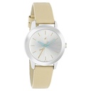 Fastrack Tropical Waters Quartz Analog Silver Dial Leather Strap Watch for Girls