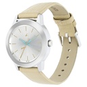 Fastrack Tropical Waters Quartz Analog Silver Dial Leather Strap Watch for Girls