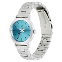 Fastrack Tropical Waters Quartz Analog Green Dial Metal Strap Watch for Girls