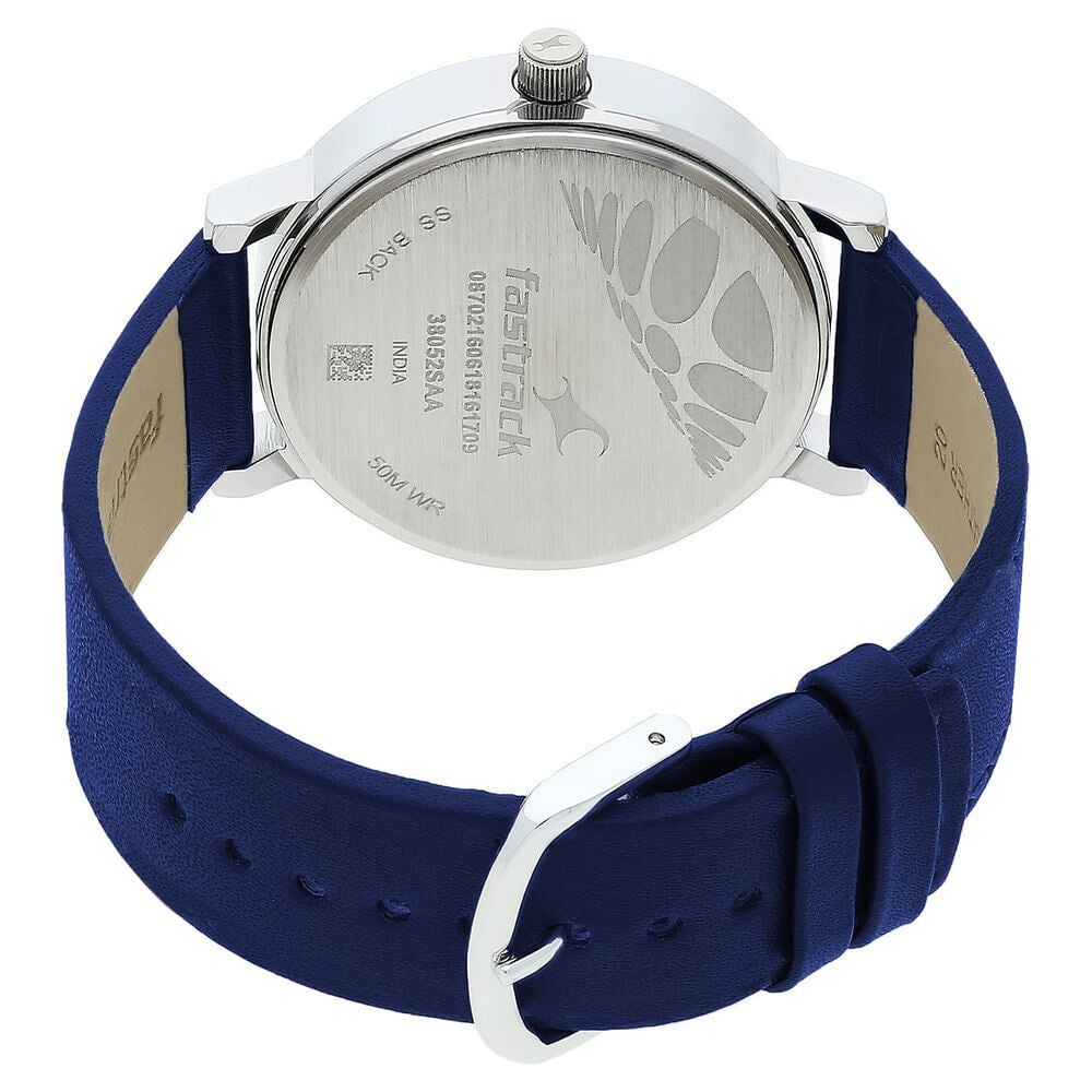 Fastrack Quartz Analog White Dial Leather Strap Watch for Girls