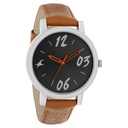 Fastrack Tropical Waters Quartz Analog Black Dial Leather Strap Watch for Girls