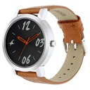 Fastrack Tropical Waters Quartz Analog Black Dial Leather Strap Watch for Girls
