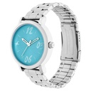 Fastrack Tropical Waters Quartz Analog Green Dial Metal Strap Watch for Girls